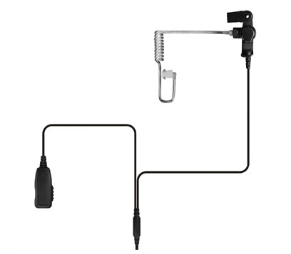 Surveillance Two-Wire Earpiece with Acoustic Tube